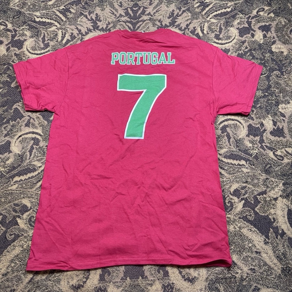 Vtg Y2K Portugal Futbol Soccer Red T Shirt Mens Size Medium New - Picture 6 of 7